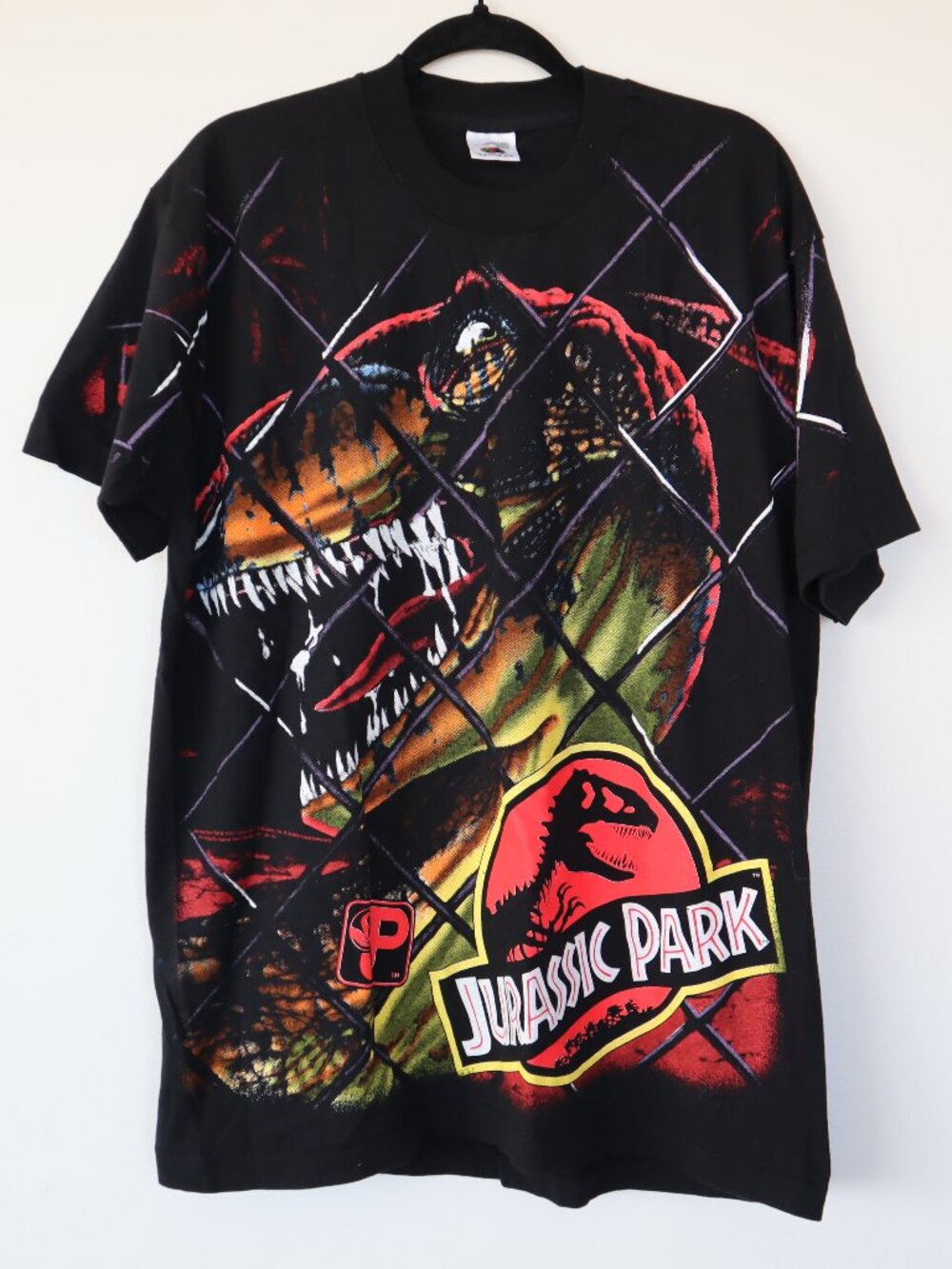Vintage Jurassic Park Raptor AOP Single Stitch T-Shirt